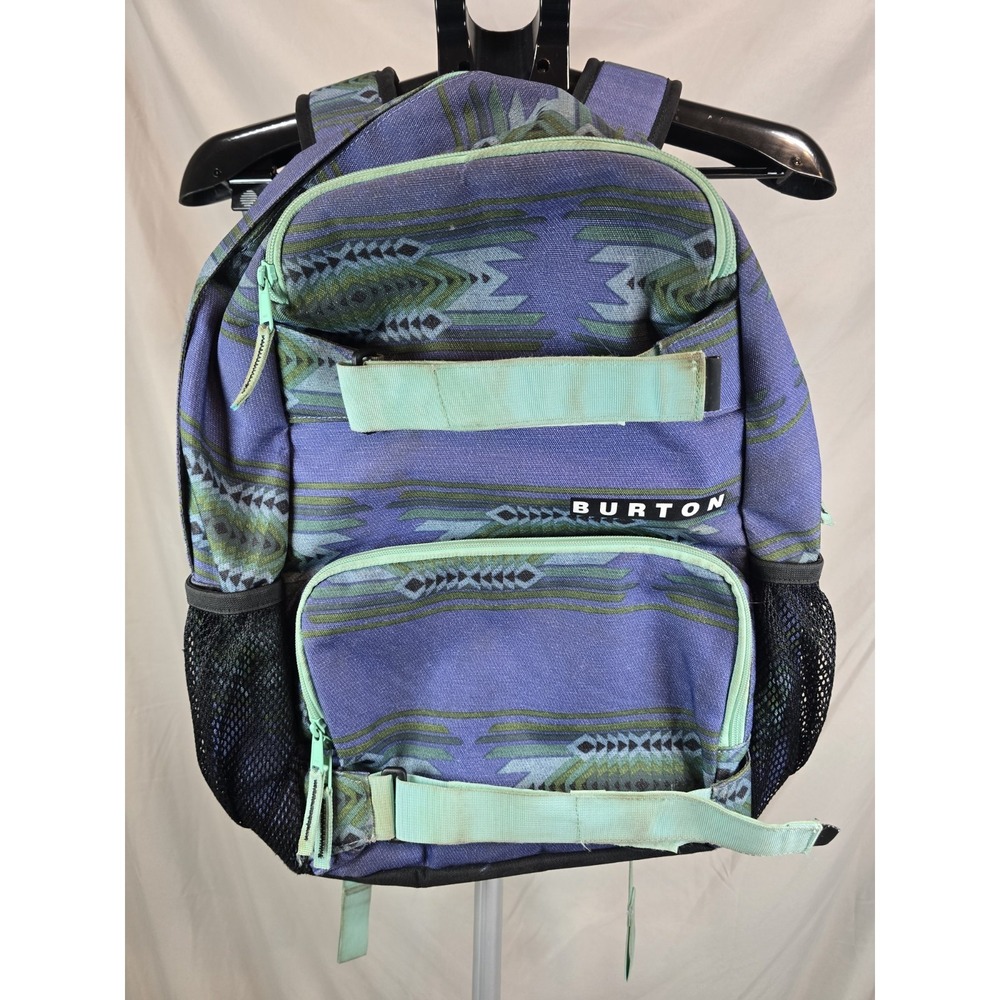 Burton Treble Yell backpack distinct blue Aztec pattern and functional...